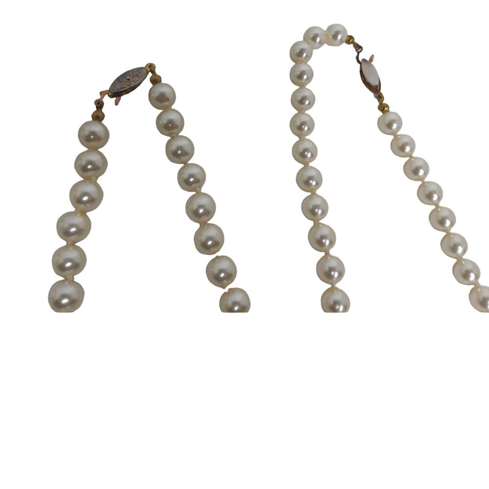 Roman 2 Faux Pearl Chokers with Pendant Vintage READ - Picture 4 of 8